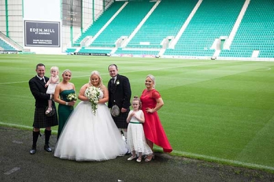 A Wedding at Hibernian Stadium, Edinburgh