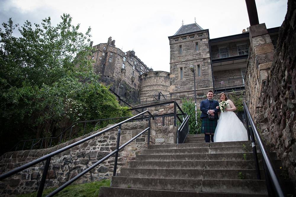 skybar edinburgh wedding photographs